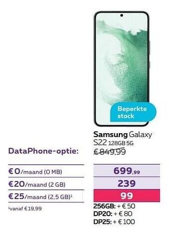 Proximus Samsung galaxy s22 128gb 5g aanbieding
