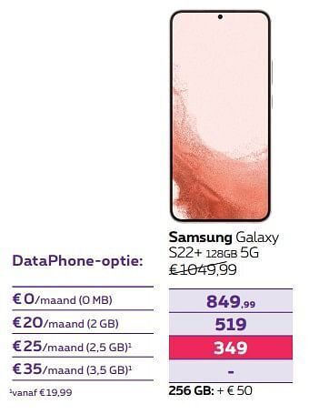 Proximus Samsung galaxy s22+ 128gb 5g aanbieding