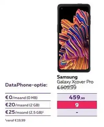 Proximus Samsung galaxy xcover pro aanbieding