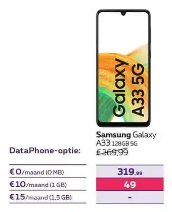 Proximus Samsung galaxy a33 128gb 5g aanbieding