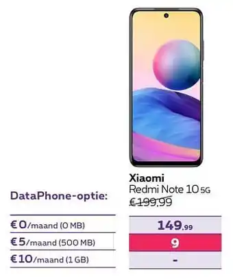 Proximus Xiaomi redmi note 10 5g aanbieding