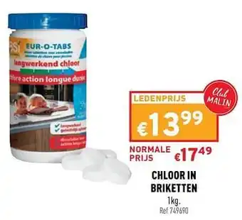 Trafic Chloor in briketten aanbieding