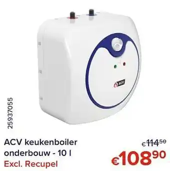 Acv keukenboiler onderbouw