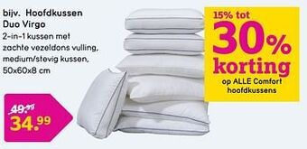 Leen Bakker Hoofdkussen duo virgo aanbieding