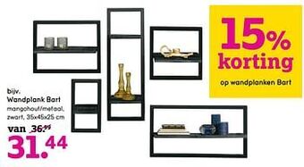 Leen Bakker Wandplank bart aanbieding