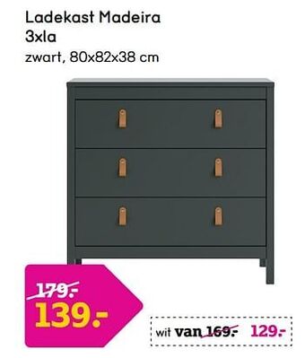 Leen Bakker Ladekast madeira aanbieding