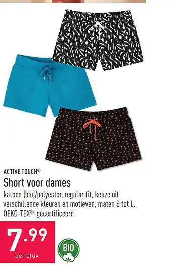 ALDI Active Touch Short Voor Dames aanbieding