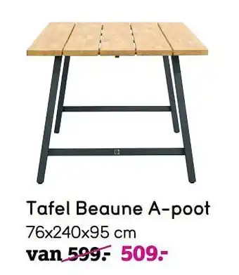 Leen Bakker Tafel beaune a-poot aanbieding