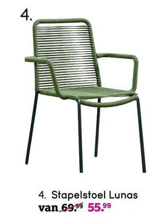 Leen Bakker Stapelstoel lunas aanbieding