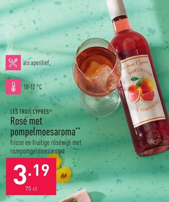 ALDI Les Trois Cypres Rose met pompelmoesaroma aanbieding