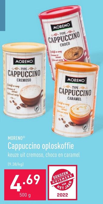 ALDI Moreno Cappuccino oploskoffie aanbieding