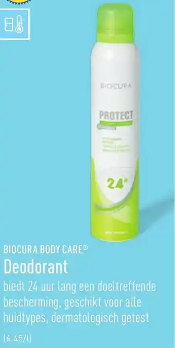 ALDI Biocura Body Care Deodorant aanbieding