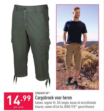 ALDI Straight Up Cargobroek voor heren aanbieding