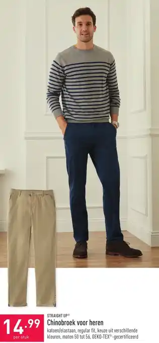 ALDI Straight Up Chinobroek voor heren aanbieding