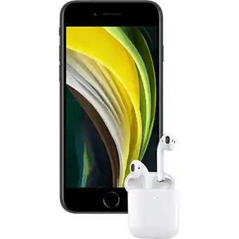 Apple iPhone SE 64GB Black + Airpods 2 with charging case