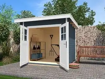 Brico Weka tuinhuis 179 GR3 grijs 240x295cm aanbieding