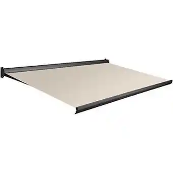 Brico Domasol zonnetent manueel ’Factor 10-A’ bruin/wit smalle strepen 450 x 300 cm aanbieding