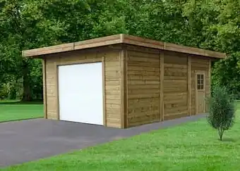 Brico Solid garage S7756 + roldeur 21m2 390x540x250cm aanbieding