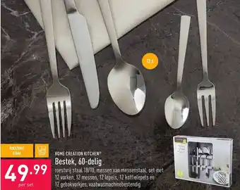 ALDI Home Creation Kitchen Bestek, 60-delig aanbieding