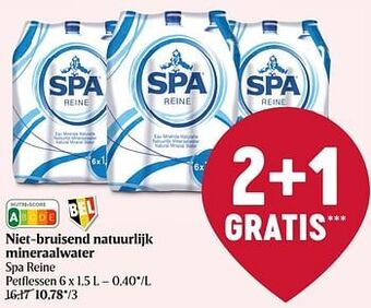 Delhaize Niet-bruisend natuurlijk mineraalwater spa reine aanbieding