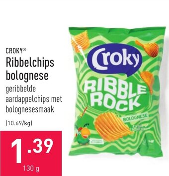 ALDI Croky Ribbelchips bolognese aanbieding