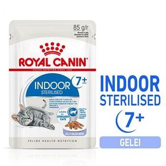 Zooplus 96x85g Indoor Sterilised 7+ in Gelei Royal Canin Kattenvoer aanbieding