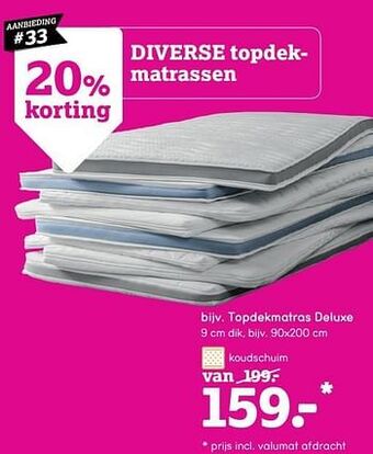 Leen Bakker Topdekmatras deluxe aanbieding