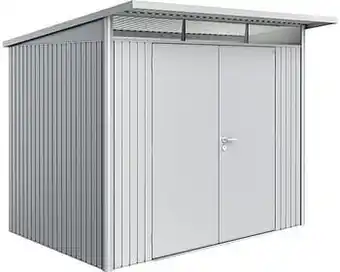 Brico Biohort tuinhuis AvantGarde A5 met dubbele deur zilver 220x260cm aanbieding