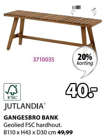 Jysk Gangesbro bank aanbieding
