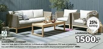 Jysk Glamsbjerg loungeset aanbieding