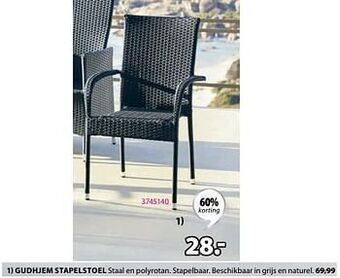 Jysk Gudhjem stapelstoel aanbieding