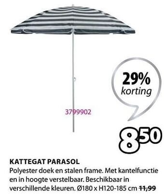 Jysk Kattegat parasol aanbieding