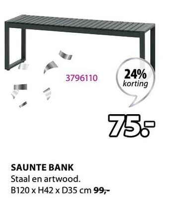 Jysk Saunte bank aanbieding