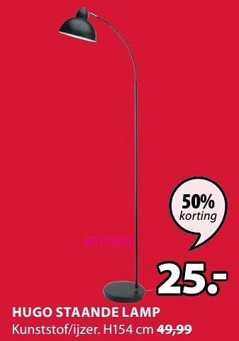 Jysk Hugo staande lamp aanbieding