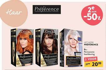 Di Prèfèrence Permanente Haarkleuring aanbieding