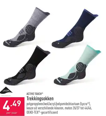 ALDI Active Touch Trekkingsokken aanbieding