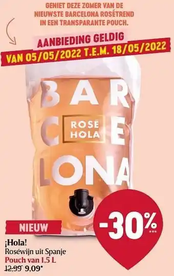 Delhaize ¡hola! roséwijn uit spanje aanbieding