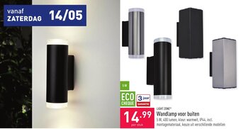 ALDI Light Zone Wandlamp voor buiten aanbieding