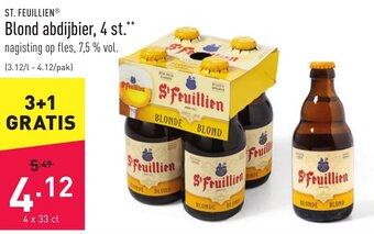 ALDI St. Feuillien Blond abdijbier, 4 st. aanbieding