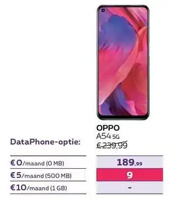Proximus Oppo a54 5g aanbieding