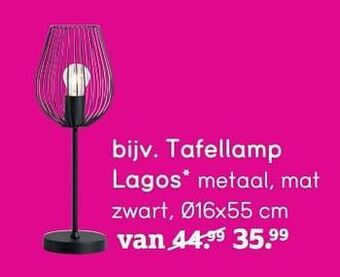 Leen Bakker Tafellamp lagos aanbieding