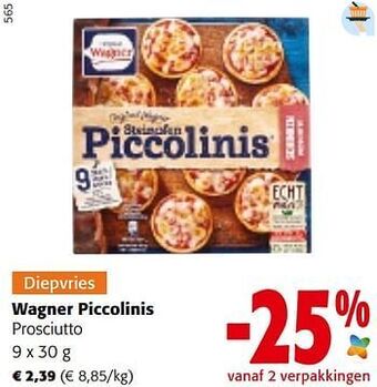 Colruyt Wagner piccolinis prosciutto aanbieding