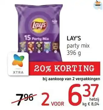 Spar Colruyt Lay’s party mix aanbieding