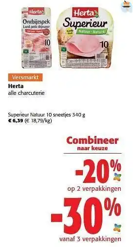 Colruyt Herta superieur natuur aanbieding