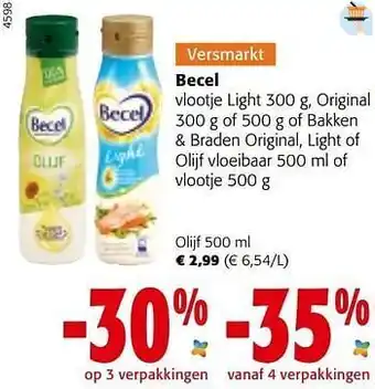 Colruyt Becel olijf aanbieding
