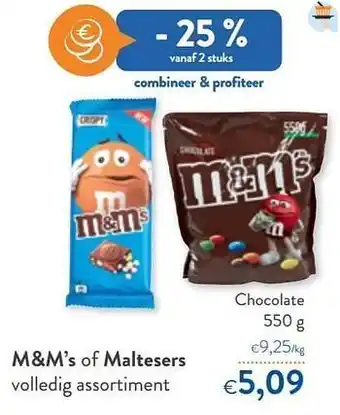 OKay M+m’s chocolate aanbieding