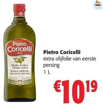Colruyt Pietro coricelli extra olijfolie van eerste persing aanbieding