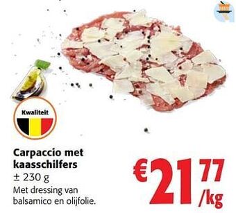 Colruyt Carpaccio met kaasschilfers aanbieding