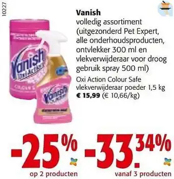 Colruyt Vanish oxi action colour safe vlekverwijderaar poeder aanbieding