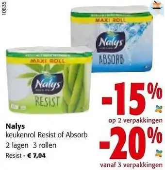 Colruyt Nalys keukenrol resist aanbieding